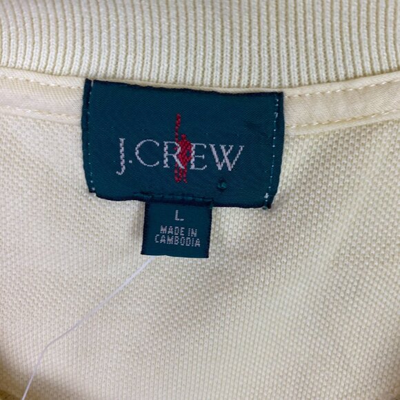 J. CREW Classic Pique Polo Shirt Men's Large Yellow Oarsman Mesh Preppy BE239 - Picture 7 of 12